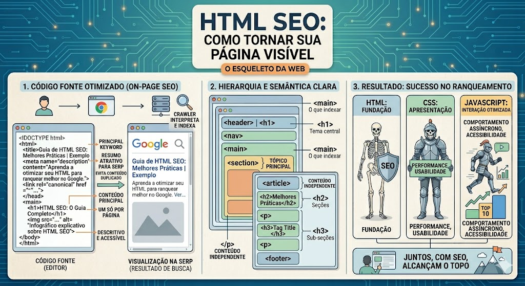 Ilustração sobre HTML SEO